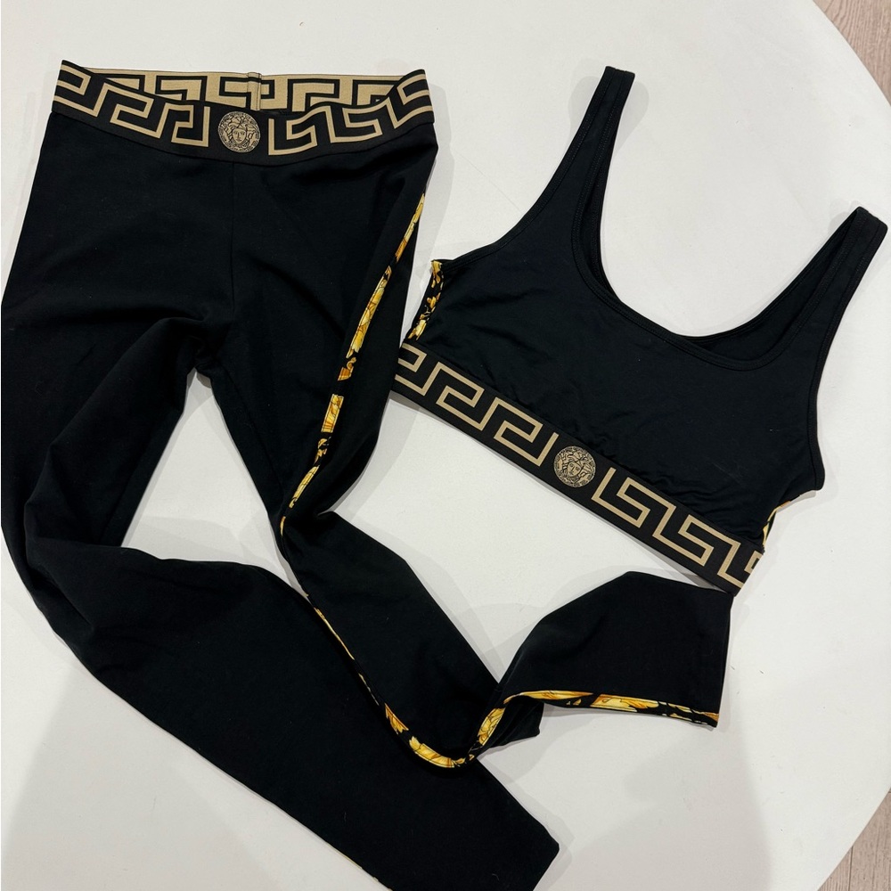 Versace Black and Gold Leggings